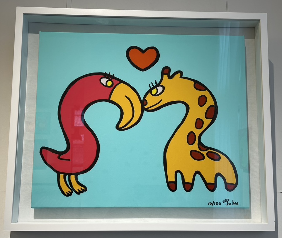 フラミンゴとキリンの恋